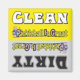 PICKLEBALL CLEAN DIRTY DISHWASHER MAGNET