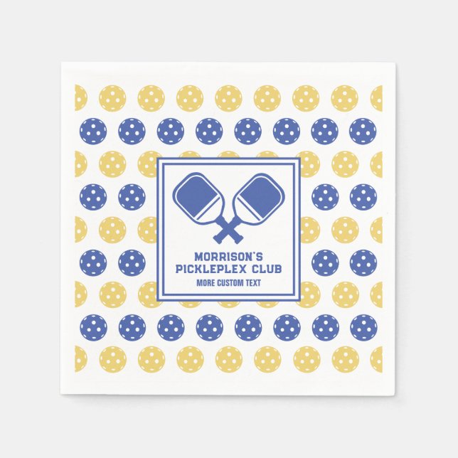 Pickleball Club Backyard Sondertext Serviette (Vorderseite)