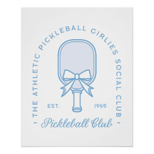 Pickleball Club Blaue Ästhetik extravagante Küsten Poster