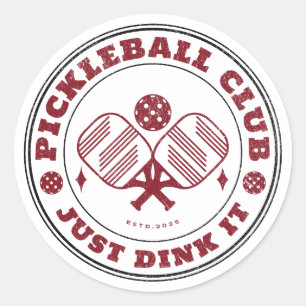 Pickleball Club Einfach Dink Es Vintage Runder Aufkleber