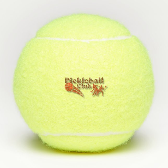 Pickleball-Club-Logo - Gear & Geschenke nach Maß Tennisbälle (Vorderseite)