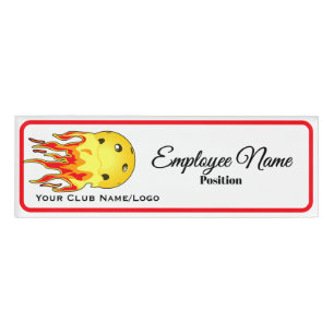 Pickleball-Club personalisiertes Logo Mitarbeiter  Namenschild