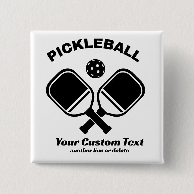 Pickleball Club Pickleball Paddle & Ball Custom Button (Vorderseite)