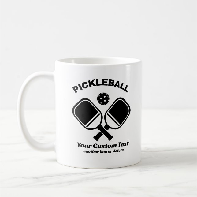 Pickleball Club Pickleball Paddle & Ball Custom Kaffeetasse (Links)