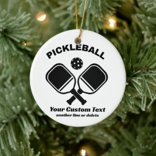 Pickleball Club Pickleball Paddle & Ball Custom Keramik Ornament