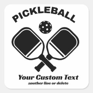 Pickleball Club Pickleball Paddle & Ball Custom Quadratischer Aufkleber