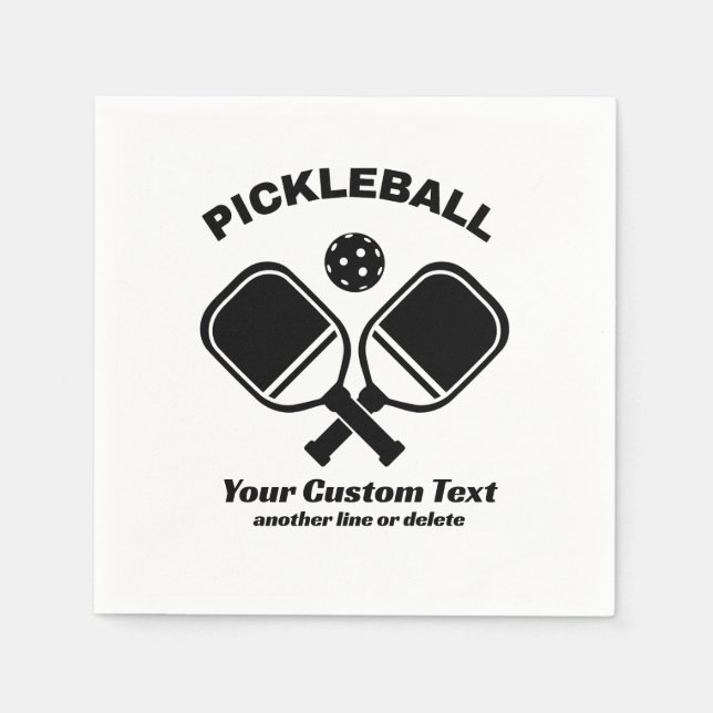 Pickleball Club Pickleball Paddle & Ball Custom Serviette (Vorderseite)