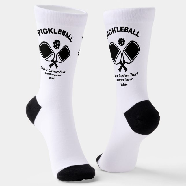 Pickleball Club Pickleball Paddle & Ball Custom Socken (Gewinkelt)