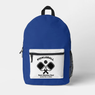 Pickleball Club Pickleball Schläger & Ball Custom Bedruckter Rucksack