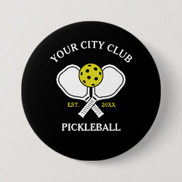 Pickleball Club Team & Custom Pickleball Player Button