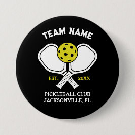Pickleball Club Team & Custom Pickleball Player Button