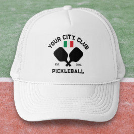 Pickleball Club Team Italian Flag Pickler Gift Truckerkappe