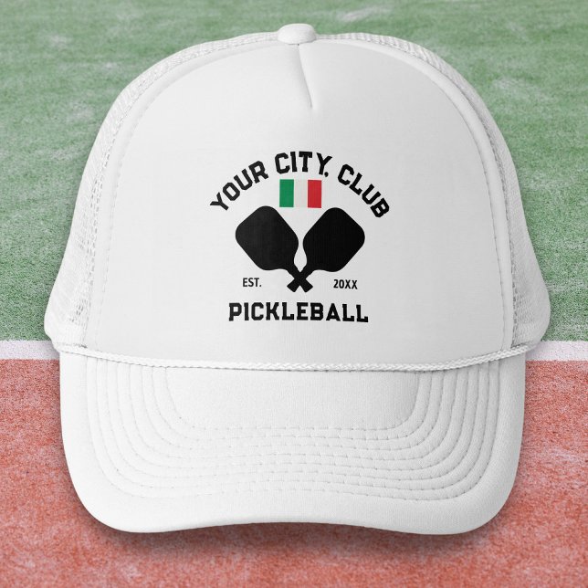 Pickleball Club Team Italian Flag Pickler Gift Truckerkappe (Von Creator hochgeladen)