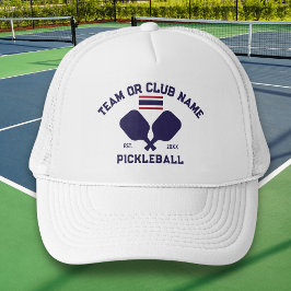 Pickleball Club Team Name Thailand Thai Flag Truckerkappe