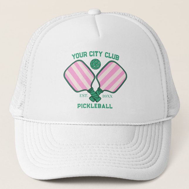 Pickleball Club Team Player Custom Pickle Gift Tru Truckerkappe (Vorderseite)