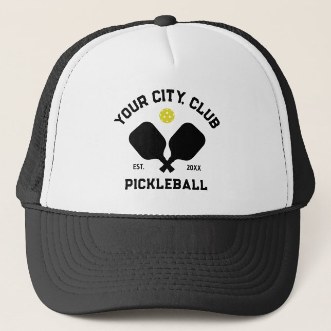 Pickleball Club Team Spieler Custom Pickle Geschen Truckerkappe (Vorderseite)