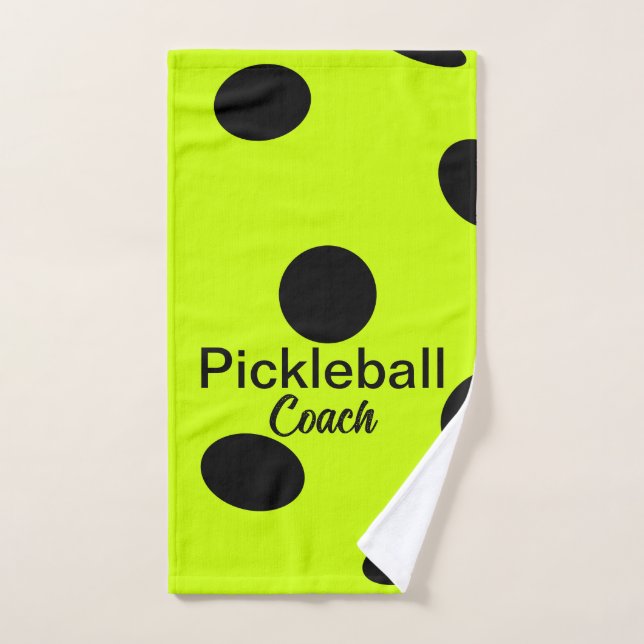 Pickleball Coach gelb Handtuch (Handtuch)