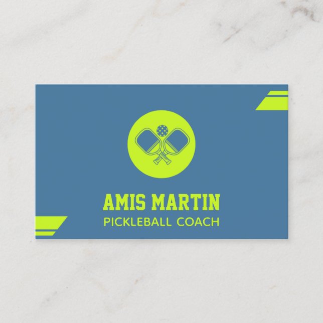 Pickleball Coach Pickleball Paddel Visitenkarte (Vorderseite)