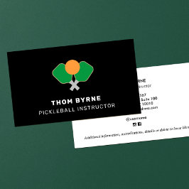 Pickleball Coach Square Business Card Visitenkarte
