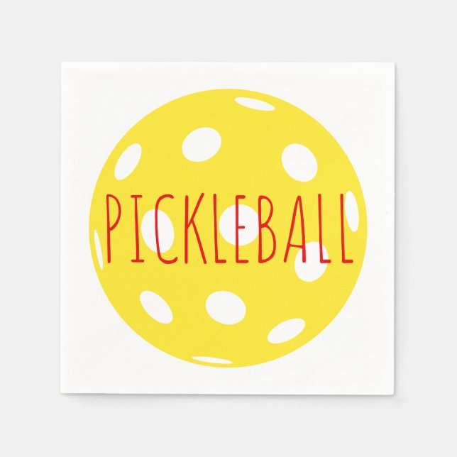 Pickleball Cocktail Napkins Serviette (Vorderseite)