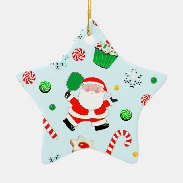 Pickleball Collectible Keramik Ornament (Vorne)