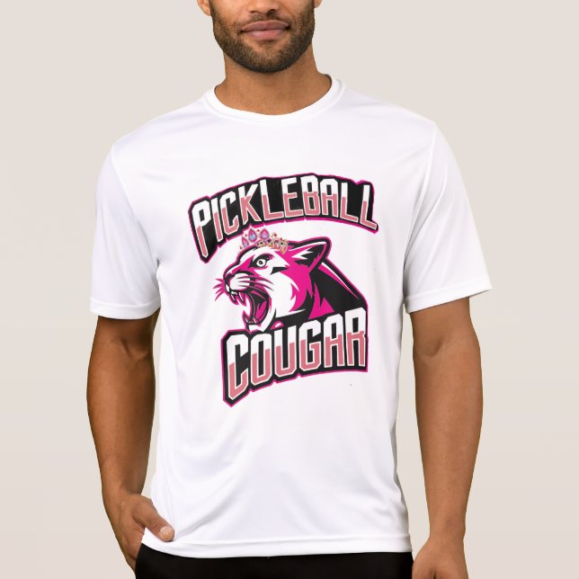 Pickleball Cougar mit weichem Auge T-Shirt (Vorderseite)