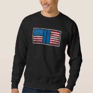 Pickleball Court American Flag USA Pride Liebe Pat Sweatshirt