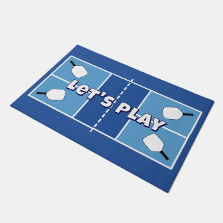 Pickleball Court Carolina Blue Personalized Fußmatte