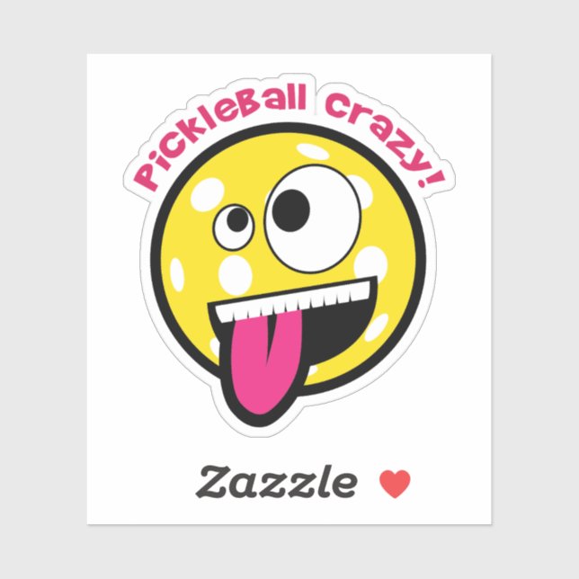 Pickleball Crazy Aufkleber (Blatt)