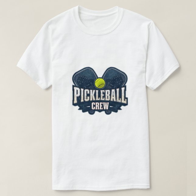 Pickleball Crew Shirt – Vintage Pickleball Team Ba (Design vorne)