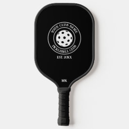Pickleball Custom Club Name Year Initials Black Pickleball Schläger