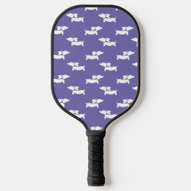 Pickleball Dackel Mama Lila Pickleball Schläger (Vorderseite)