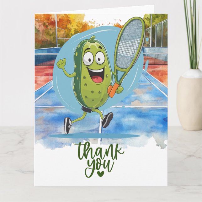 Pickleball Dankeskarte (Vorderseite)