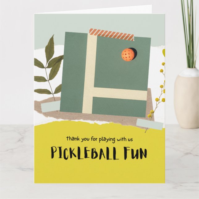 Pickleball Dankeskarte (Vorderseite)