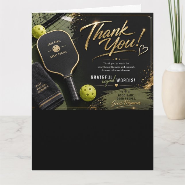 Pickleball  dankeskarte (Vorderseite)