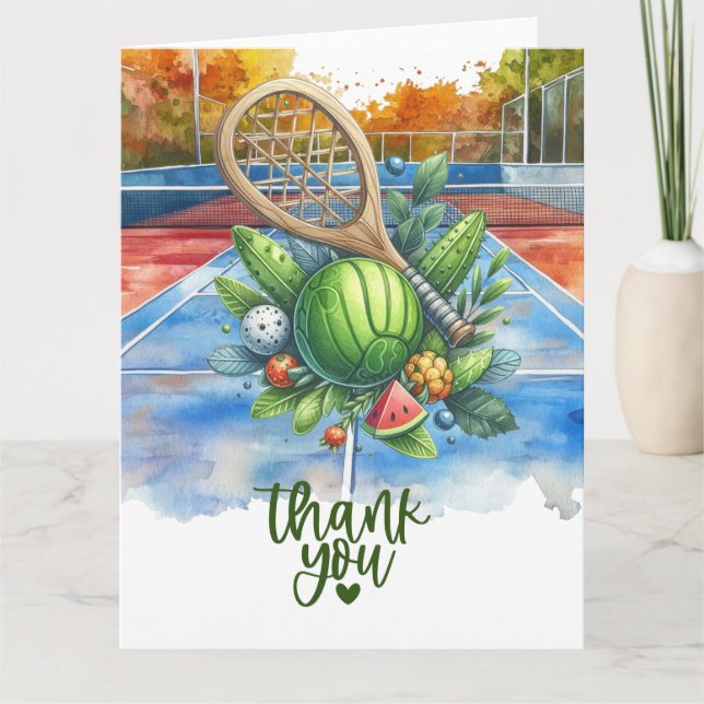 Pickleball Dankeskarte (Vorderseite)