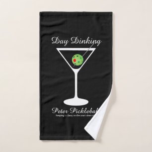 Pickleball Day Dinking Martini Personalisiert Handtuch
