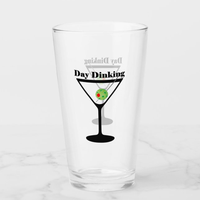 Pickleball Day Dinking Martini Pickleball Glas (Vorderseite)