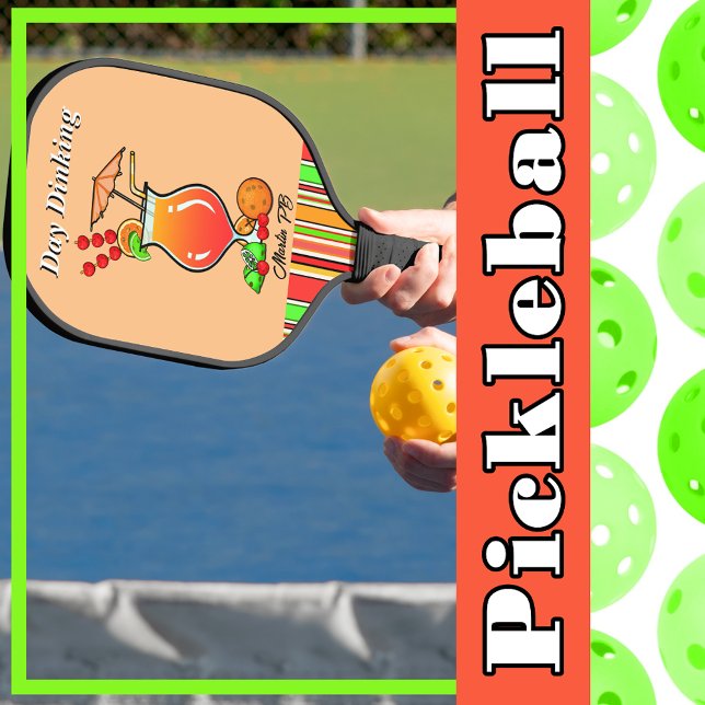 Pickleball Day Dinking Tropischer Hurrikan Cocktai Pickleball Schläger (Von Creator hochgeladen)