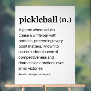 Pickleball-Definition  Acrylschild