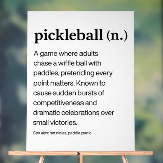 Pickleball-Definition Acrylschild