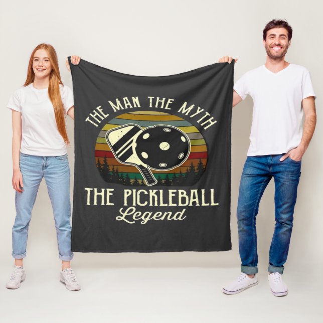 Pickleball - der Mann, der Mythos, die Legende Fleecedecke (Beispiel)