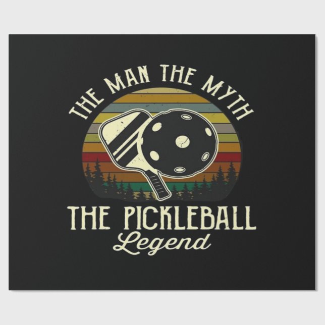 Pickleball - der Mann, der Mythos, die Legende Geschenkpapier (Flach)