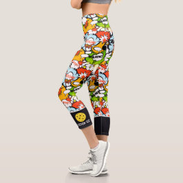 Pickleball Design Super Herd Pop Kunstferne Kunst Capri Leggings