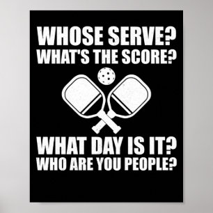 Pickleball, dessen Serve-Score-Liga Pickleball Poster