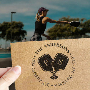 Pickleball Die perfekte Partie Name Rücksendeadres Permastempel