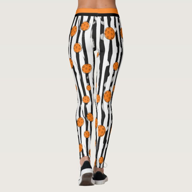 Pickleball Dink & Dash Streifen Leggings (Rückseite)