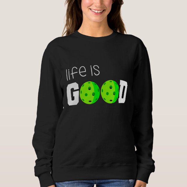 Pickleball Dink Player Pickle Paddle Court Sweatshirt (Vorderseite)