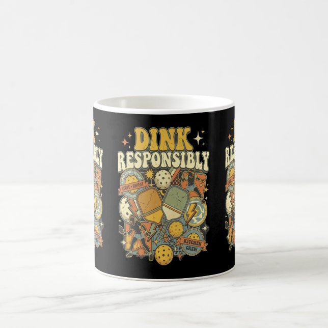 Pickleball Dink Responsibly Paddle Player Kaffeetasse (Mittel)