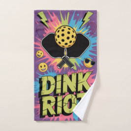 Pickleball Dink Riot Funny Urban Splash Handtuch